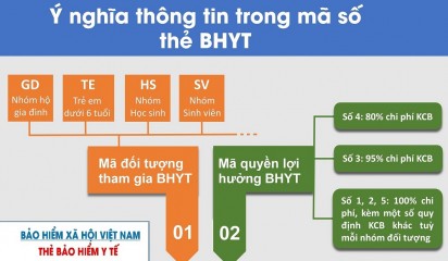 [Infographic] Ý nghĩa thông tin trong mã số thẻ BHYT