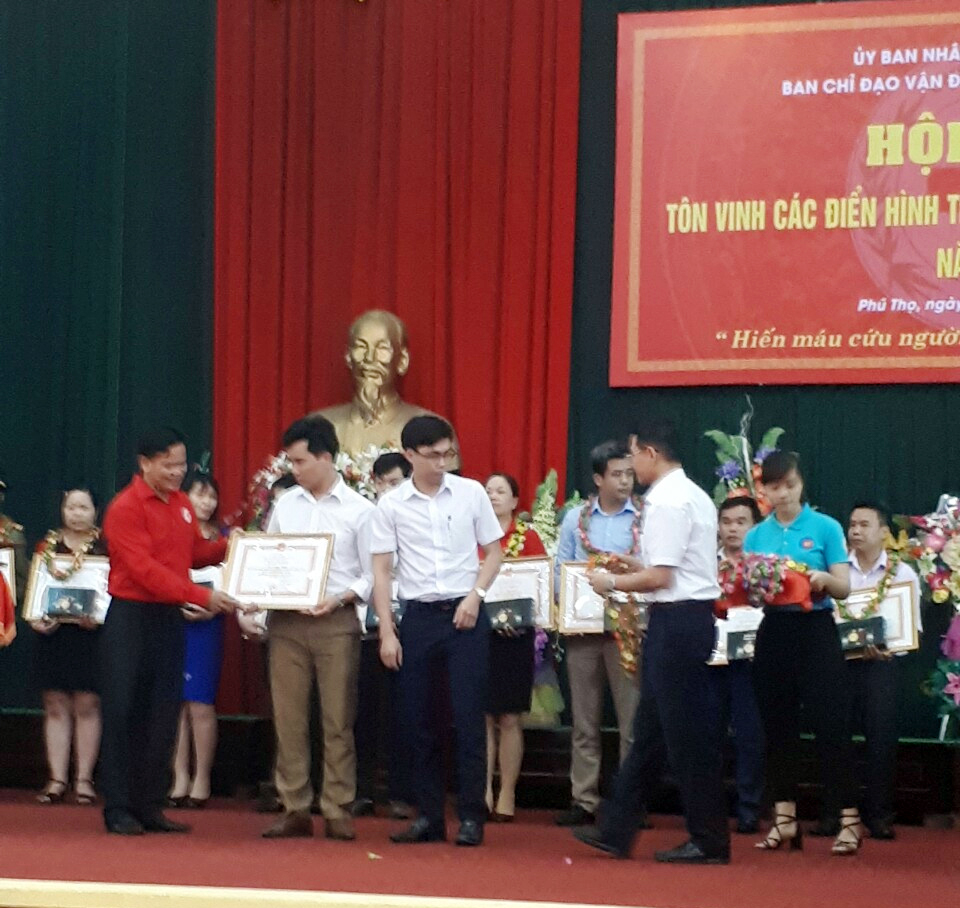 Phú Thọ tổ chức Hội nghị Tôn vinh người hiến máu tiêu biểu tỉnh Phú Thọ năm 2017