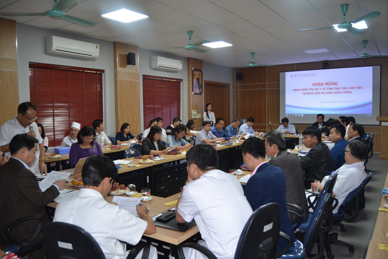 Chào mừng đoàn kiểm tra Sở Y tế Tỉnh Phú thọ về đánh giá chất lượng Bệnh viện năm 2019.